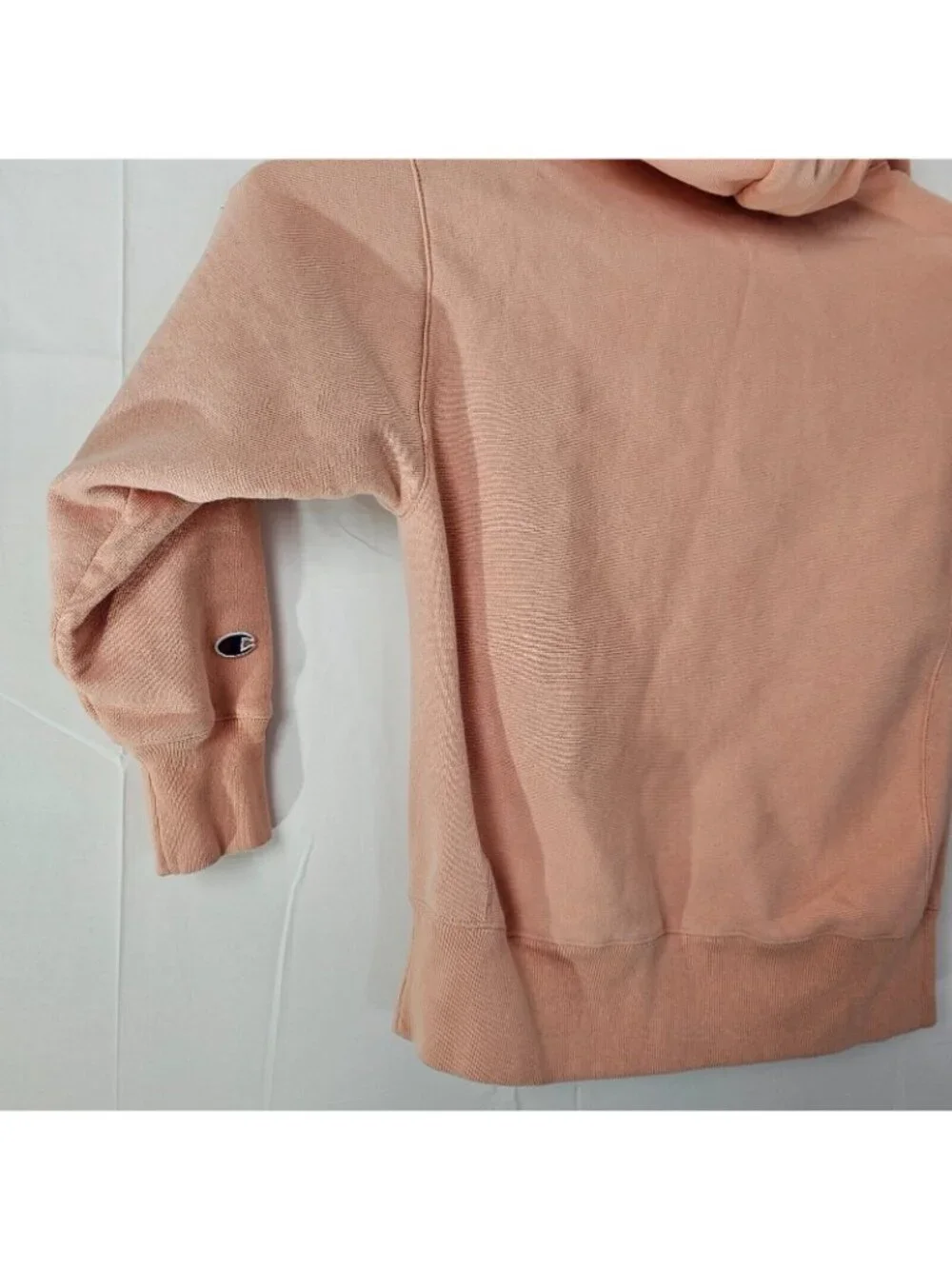Champion Hoodie Womens XS Pink Reverse Weave Warm Up Sweatshirt Pullover - Picture 8 of 8